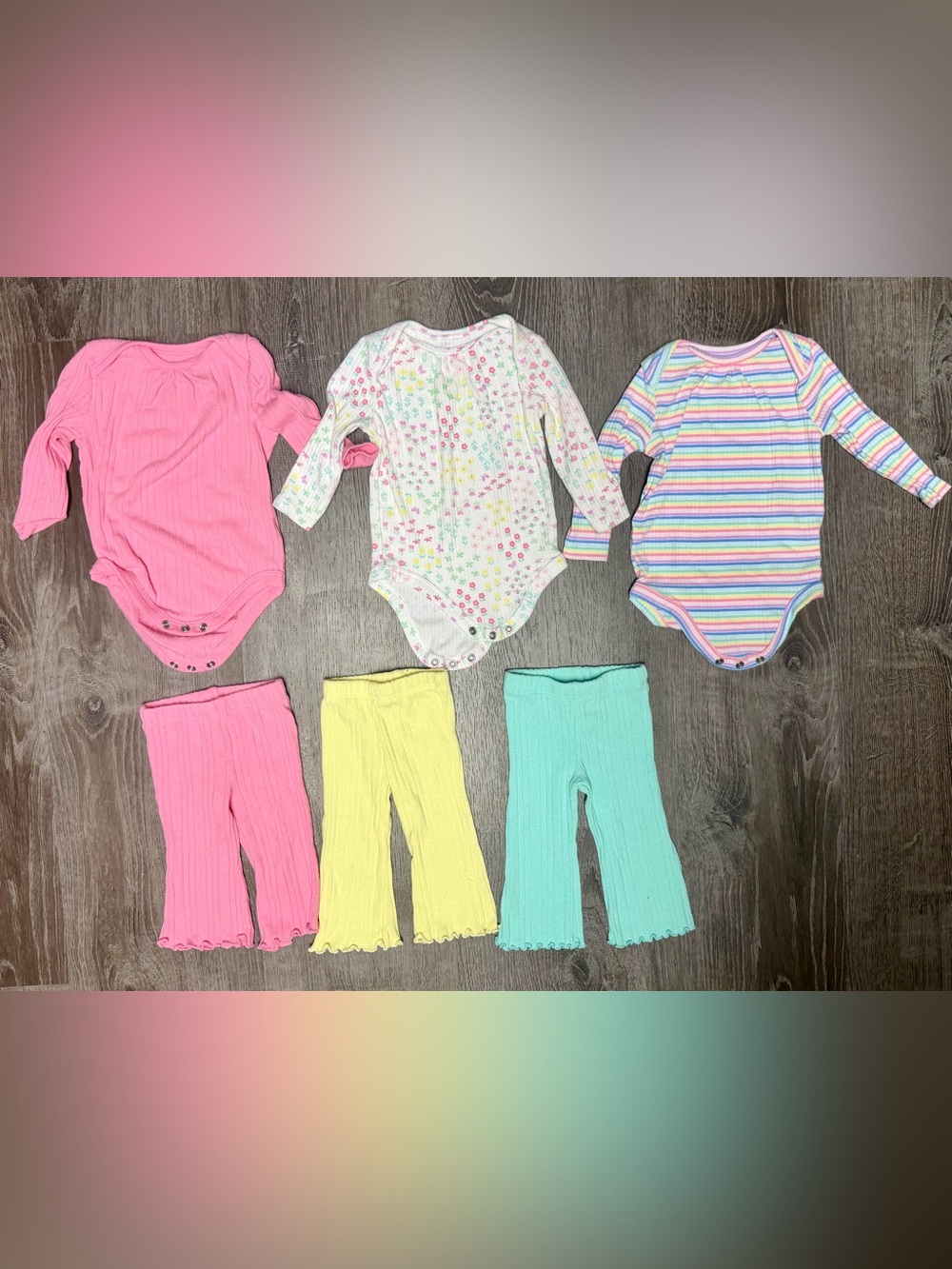 6 Garanimals Ribbed bodysuits & pants
